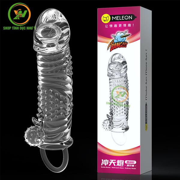 Bao cao su đôn dên Meleon có quai đeo đầu trơn đuôi gai