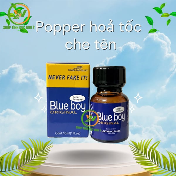 Chai thuốc hít Popper Blue Boy 10ml tăng khoái cảm