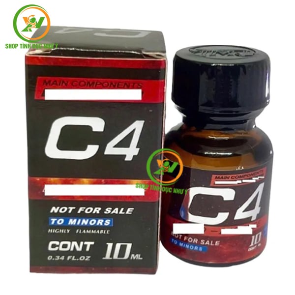 Chai thuốc hít Popper C4 đỏ tăng kích thích khoái cảm 10ml