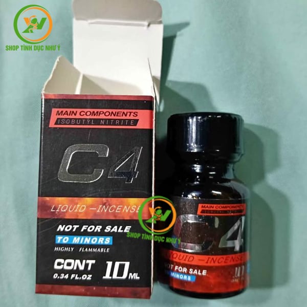 Chai thuốc hít Popper C4 đỏ tăng kích thích khoái cảm 10ml