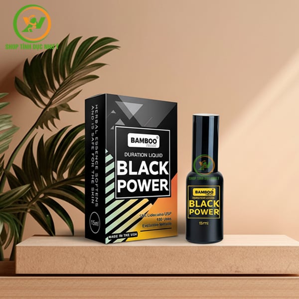Chai xịt chống xuất tinh sớm Bamboo Delay Black Power USA