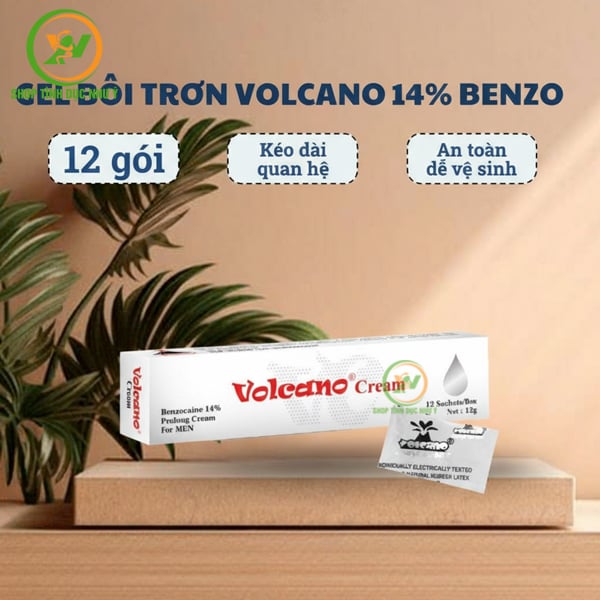 Combo 10 gói kem Volcano Cream chống xuất tinh sớm dùng 1 lần