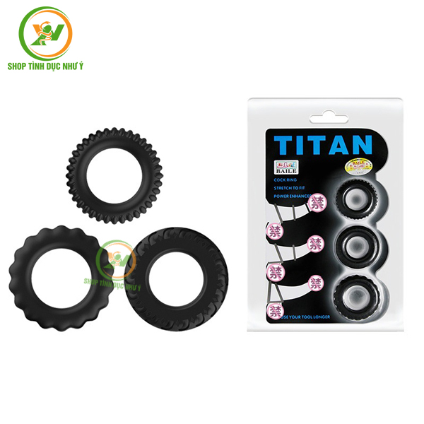 Combo 3 vòng đeo dương vật Titan chống xuất tinh sớm