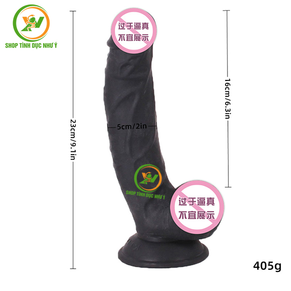 Dương vật giả Châu Phi đen tuyền kích thước khủng 23cm