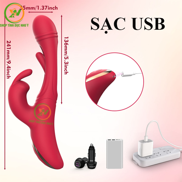 Máy rung tình yêu kích thích đa điểm 3 trong 1 bằng APP
