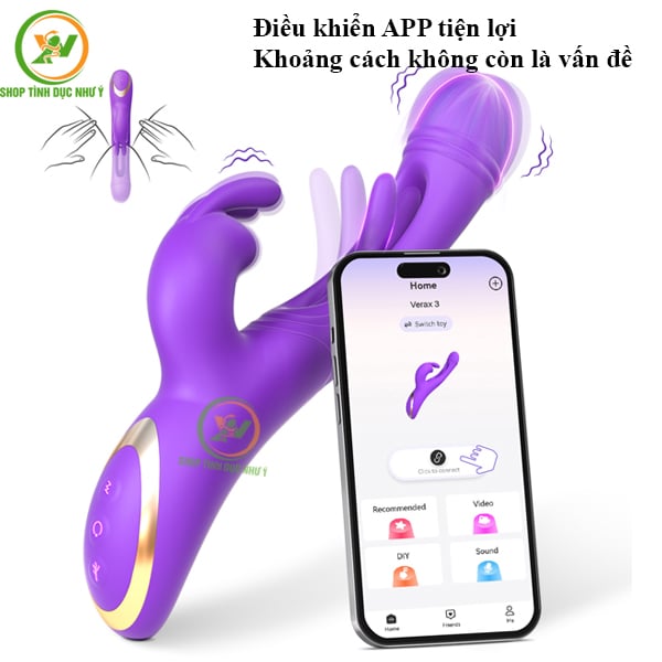 Máy rung tình yêu kích thích đa điểm 3 trong 1 bằng APP