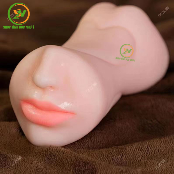 Sextoy búp bê mini cầm tay 2 đầu âm đạo và miệng  thủ dâm