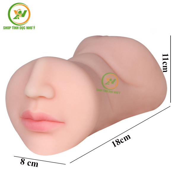 Sextoy thủ dâm cầm tay 2 đầu âm đạo và miệng cho nam