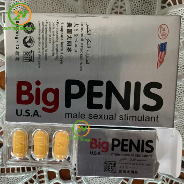 Thuốc kích dục Nam dạng viên Big Penis hộp 12 viên