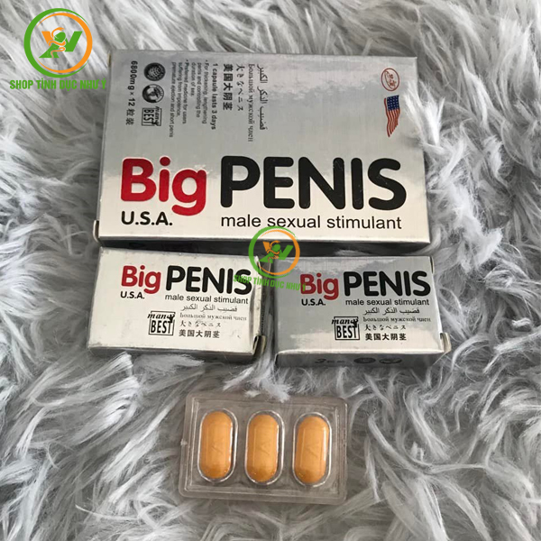 Thuốc kích dục Nam dạng viên Big Penis hộp 12 viên