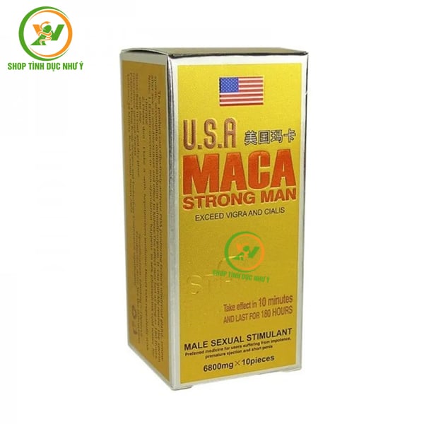 Thuốc kích dục Nam dạng viên Maca Strong Man