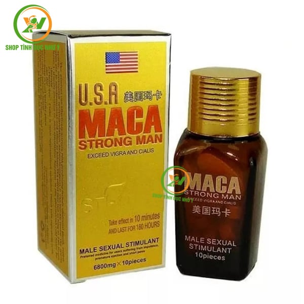Thuốc kích dục Nam dạng viên Maca Strong Man