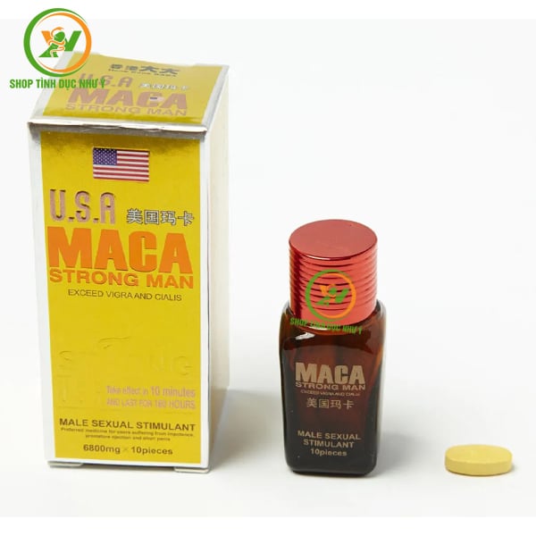 Thuốc kích dục Nam dạng viên Maca Strong Man