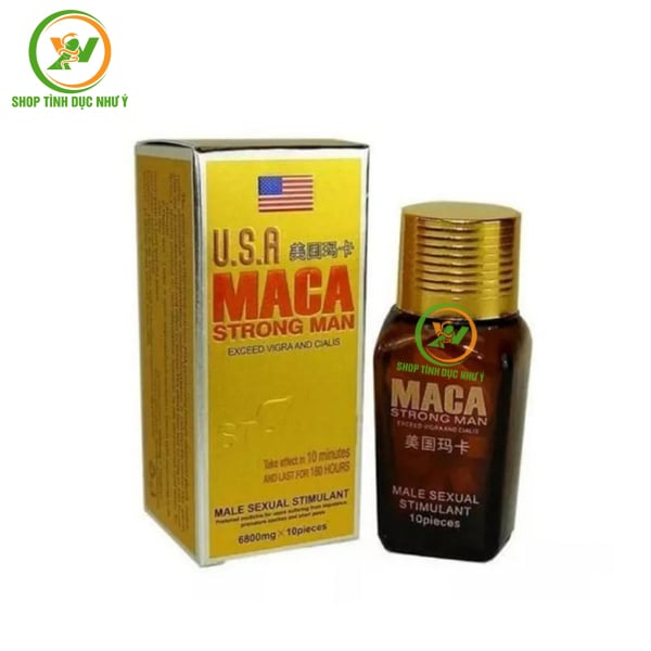 Thuốc kích dục Nam dạng viên Maca Strong Man