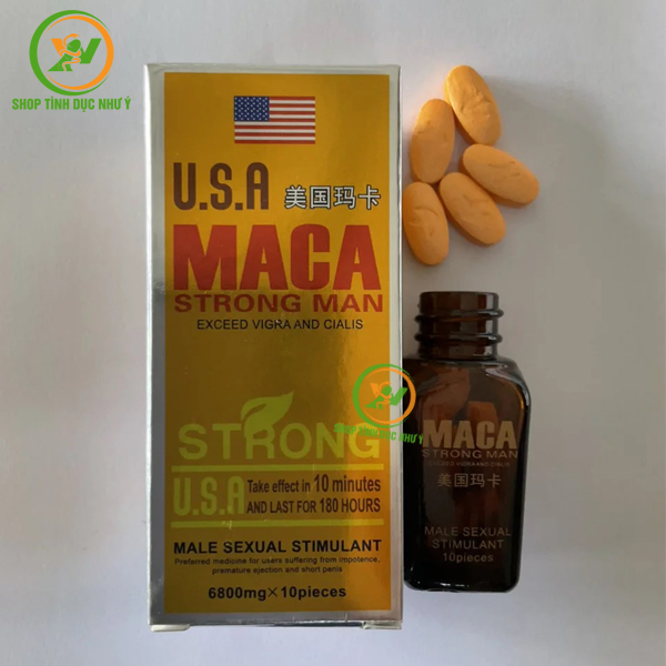 Thuốc kích dục Nam dạng viên Maca Strong Man