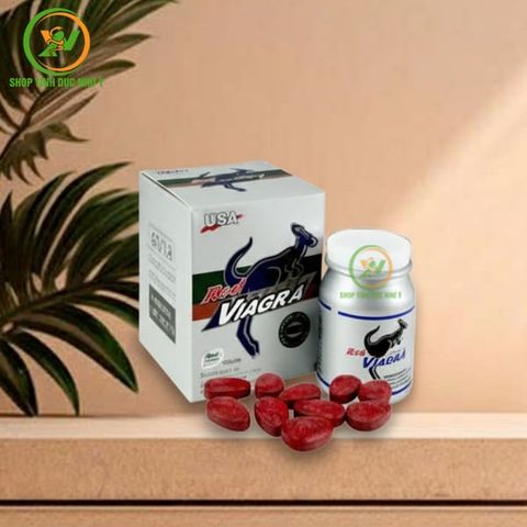 Thuốc kích dục Nam dạng viên Red Viagra 200mg hộp 10 viên
