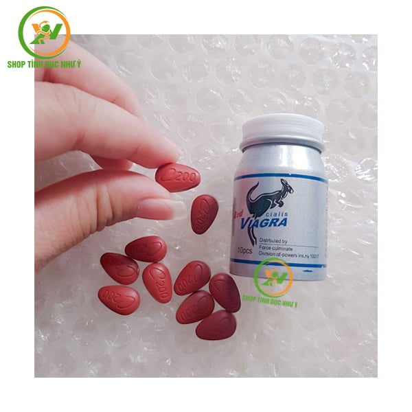 Thuốc kích dục Nam dạng viên Red Viagra 200mg hộp 10 viên