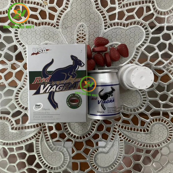 Thuốc kích dục Nam dạng viên Red Viagra 200mg hộp 10 viên