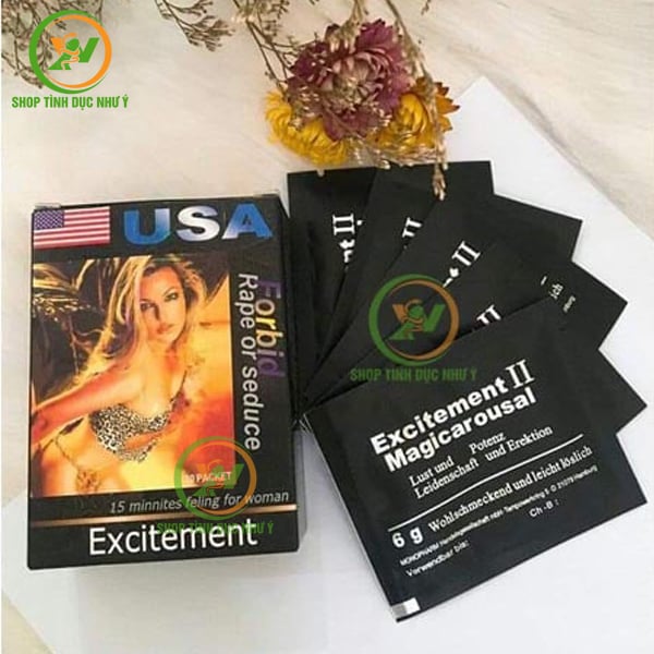Thuốc kích dục nữ cực mạnh dạng bột Excitement II USA chính hãng