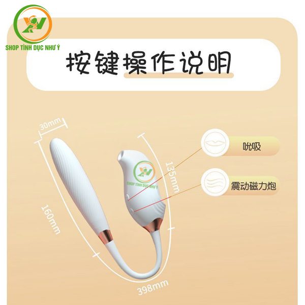 Trứng rung 2 đầu rung hút cực mạnh điều khiển bằng APP