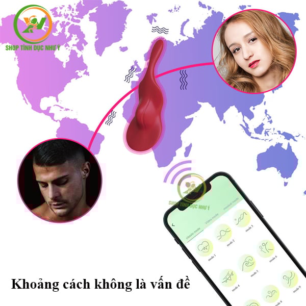 Trứng rung 9 tần số Violin điều khiển từ xa bằng APP