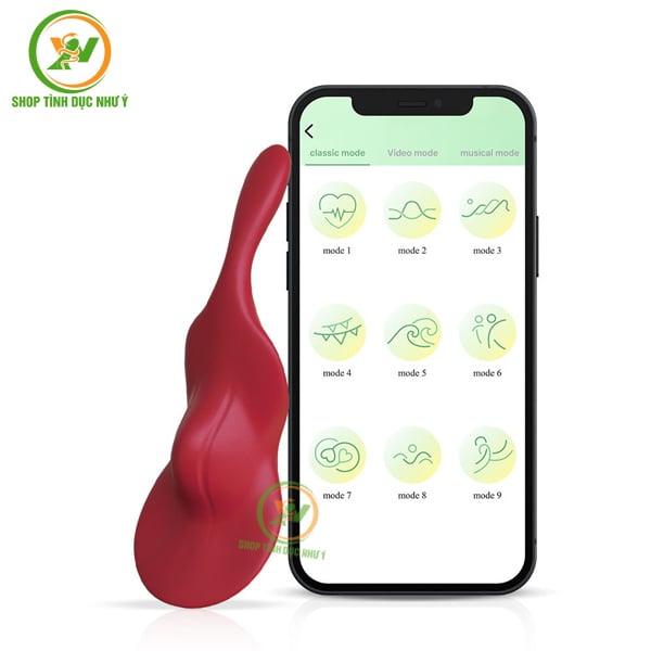 Trứng rung 9 tần số Violin điều khiển từ xa bằng APP