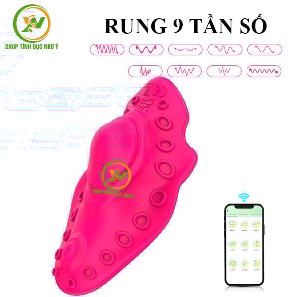 Trứng rung bạch tuột 9 tần số điều khiển APP điện thoại