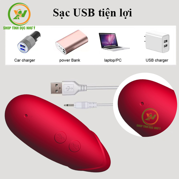 Trứng rung đầu khấc tay cầm chắc chắn điều khiển APP