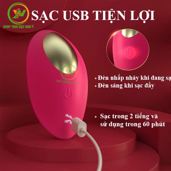 Trứng rung hút 9 tần số cao cấp điều khiển qua APP điện thoại