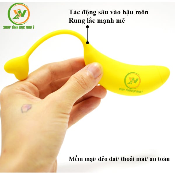 Trứng rung ngụy trang chuối vàng đuôi trái tim điều khiển APP