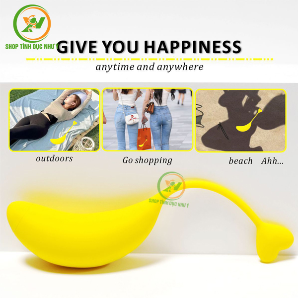 Trứng rung ngụy trang chuối vàng đuôi trái tim điều khiển APP