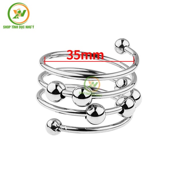 Vòng đeo dương vật inox kèm bi tăng khoái cảm nhiều kích cỡ