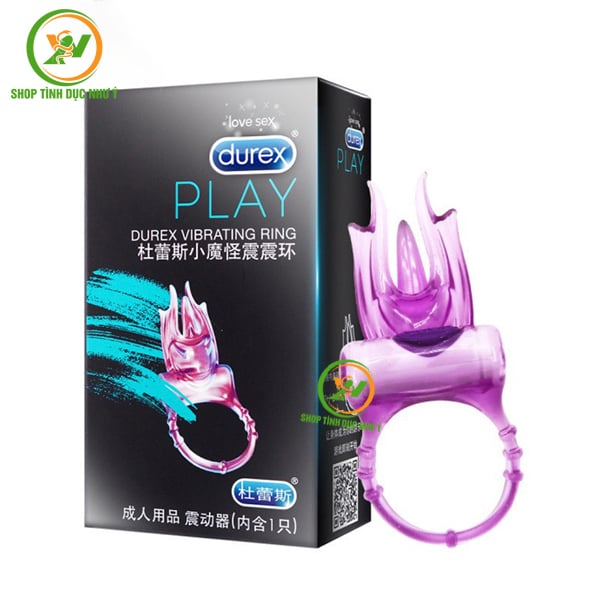 Vòng đeo dương vật kèm rung cao cấp Durex Vibrating Ring