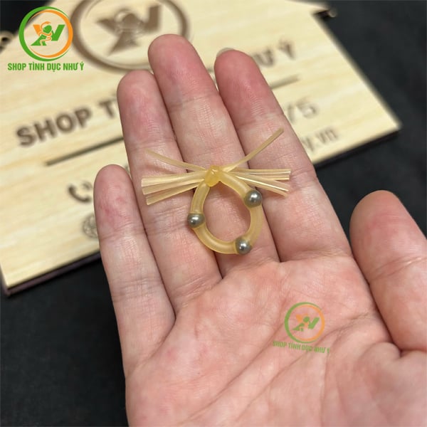 Vòng đeo râu rồng silicon cho nam kèm 2 râu 3 bi