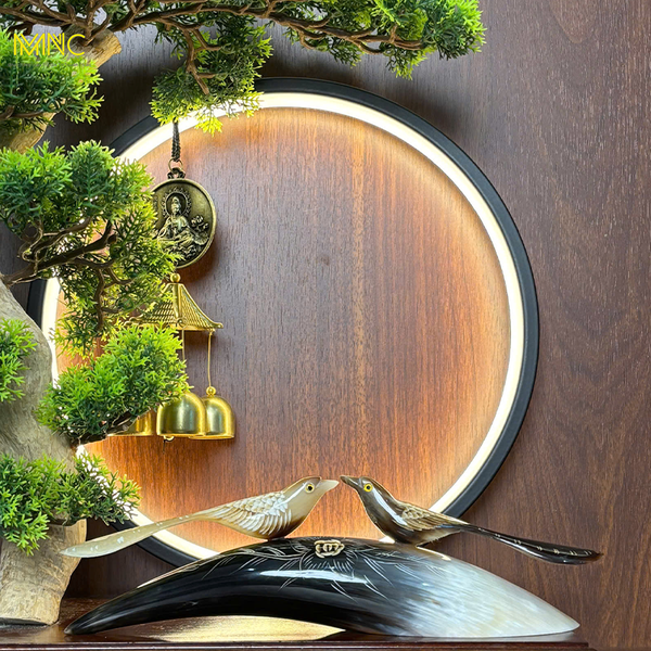 Tượng Chim Uyên Ương Chế Tác Từ Sừng Trâu?