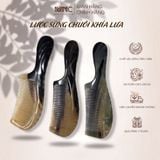  Lược sừng chuôi khía Mnistore màu sắc trắng lưa kích thước 16-20cm dày 3-11mm, Lược Chải Tóc Thủ Công Từ Sừng Trâu Tự Nhiên 