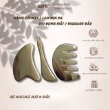  Bộ Dụng Cụ Massage Mặt Và Đầu Mnistore Gồm 3 Sản Phẩm Guasha Tim + Cày Bi + Răng Thưa Chế Tác Từ Sừng Trâu, Kích Thước 10-12cm, Độ Dày 4mm - 1cm, Nâng Cơ Mặt, Mịn Da, Massage Bọng Mắt, Dưỡng Da Đầu 