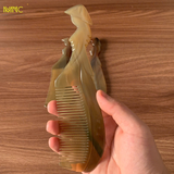  Lược sừng điêu khắc cô gái, chống tĩnh điện, massage đầu, quà tặng nghệ thuật 