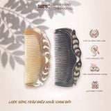  Lược Sừng Trâu Dáng Me Chim Đôi, kích thước 12-13cm, dày 4-7mm, Lược Chải Tóc Thủ Công Từ Sừng Trâu Tự Nhiên 