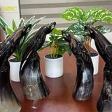  MINISTORE Tượng Sừng Trâu Con Vẹt Nghệ Thuật Decor Phong Thủy Trưng Bày Độc Đáo Chất Liệu 100% Sừng Trâu Tự Nhiên Thủ Công Việt Nam 