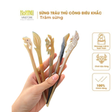  Trâm sừng tự nhiên trạm khắc tinh xảo kích thước 17-18cm – Tôn Vinh Vẻ Đẹp Thuần Khiết Từ Thiên Nhiên 