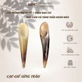  Dụng cụ cạo gió sừng trâu Mnistore, kích thước 16-30cm, hai màu sừng đen và trắng - giúp thông khí huyết, giải cảm, giảm đau nhức cơ, và tăng tuần hoàn máu 