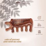  Lược Gỗ Đàn Hương Tự Nhiên mix lược Mnistore Kích Thước 11.5cm x 5.8cm - Giúp thư giãn, giảm căng thẳng, mệt mỏi và cải thiện lưu thông máu 