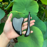  Bộ Massage Mặt Guasha Nâng Cơ & Cày Bi Mnistore Chế Tác Từ Sừng Trâu, Giúp Massage Guasha Nâng Cơ, Cây Bi Mịn Da, Massage Cằm Cổ, Day Huyệt. Kích Thước 9-11cm, Độ Dày 4mm-1cm 