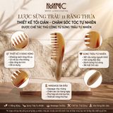  Lược Sừng Răng Thưa 7 Răng Kích Thước 18cm Màu Sắc Trắng Lưa, Chế Tác Từ Sừng Trâu Tự Nhiên - Lược Chải Tóc Thủ Công Từ Sừng Trâu Tự Nhiên 