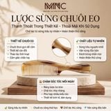  Lược sừng trâu dáng chuôi eo nhỏ Mnistore kích thước 19-20cm màu trắng, Lược Chải Tóc Thủ Công Từ Sừng Trâu Tự Nhiên 