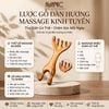  Lược gỗ đàn hương Massage Kinh Tuyến toàn thân bằng gỗ đàn hương hình gạc hươu, Giúp kích thích tuần hoàn máu và đả thông kinh lạc da đầu, hỗ trợ giảm đau đầu và căng thẳng. 