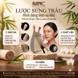  Lược sừng trâu mát xa mũi và chải tóc kích thước 11-13cm màu sắc trắng lưa, chế tác từ sừng trâu tự nhien, Công dụng 2 trong 1 giúp chải massage đầu và masage mũi 