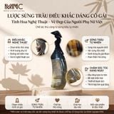 Lược sừng trâu được chạm khắc hình dáng người phụ nữ mặc áo dài đội nón lá độc đáo Mnistore Kích thước 16-20cm màu ngẫu nhiên, Lược Chải Tóc & Lược Massage Đầu Thủ Công Cao Cấp 