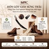  Cây đón gót giày sừng trâu Mnistore kích thước 35cm màu sắc trắng lưa, Hỗ trợ xỏ giày dễ dàng, giữ form giày không bị gãy gót - Bền bỉ, mài nhẵn bóng với vân tự nhiên 